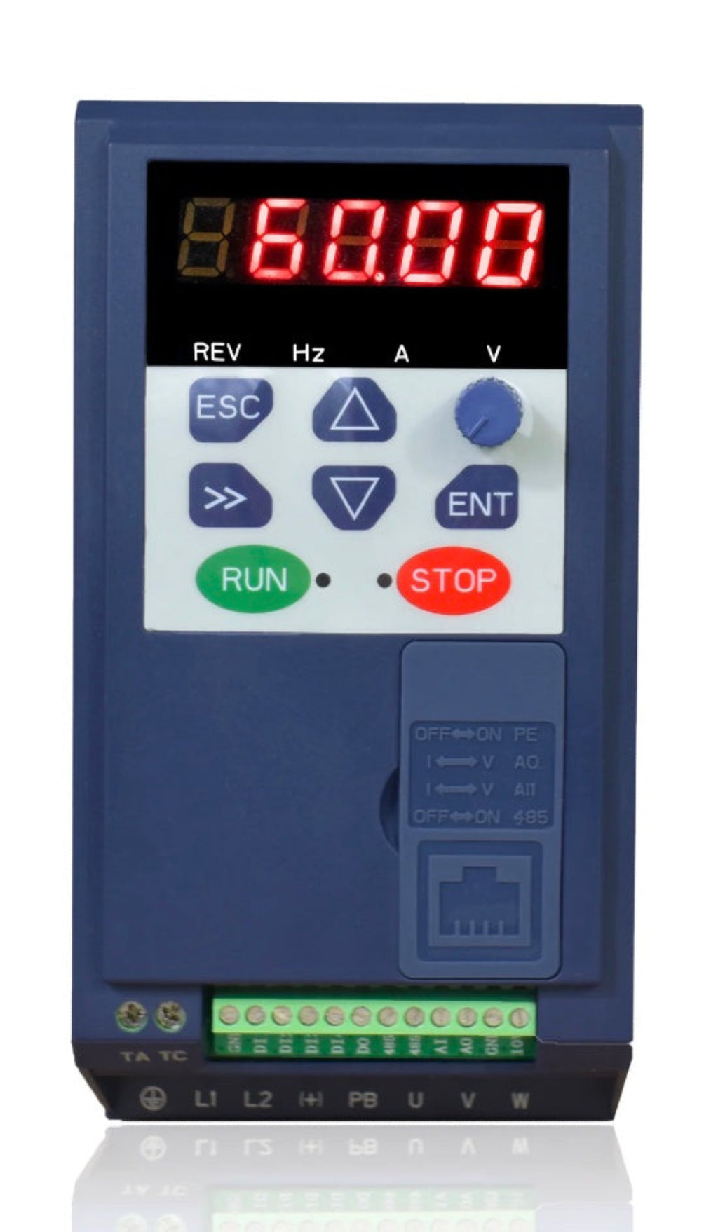 VARIADOR DE FRECUENCIA MARCA VEIKONG TRIFÁSICO 10 HP VFD500, 200 - 240 VAC, 32 AMP